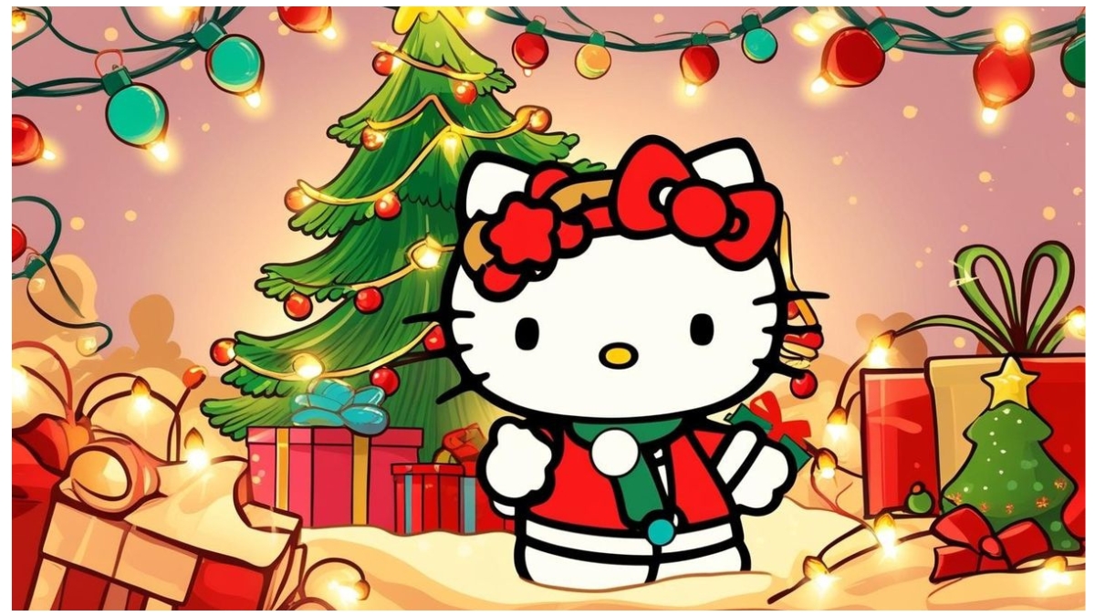 hình nền Hello Kitty noel ngọt ngào