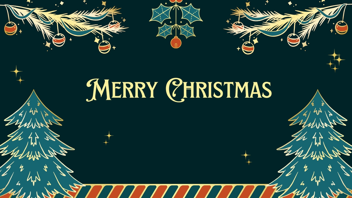 ảnh nền noel Merry Christmas xanh