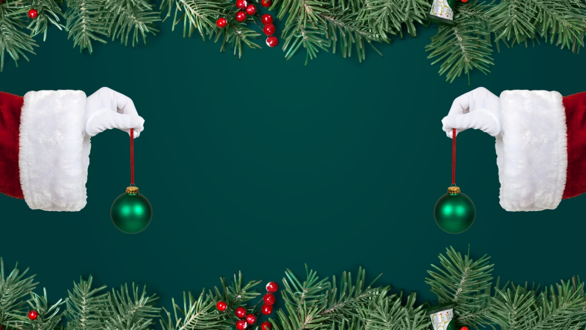 hình nền noel trơn tinh tế tông màu xanh