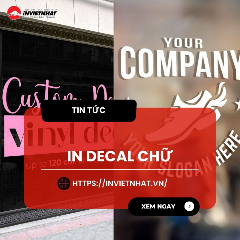 In decal chữ CHUYÊN NGHIỆP, thiết kế theo yêu cầu, giá tốt 13 in decal chu