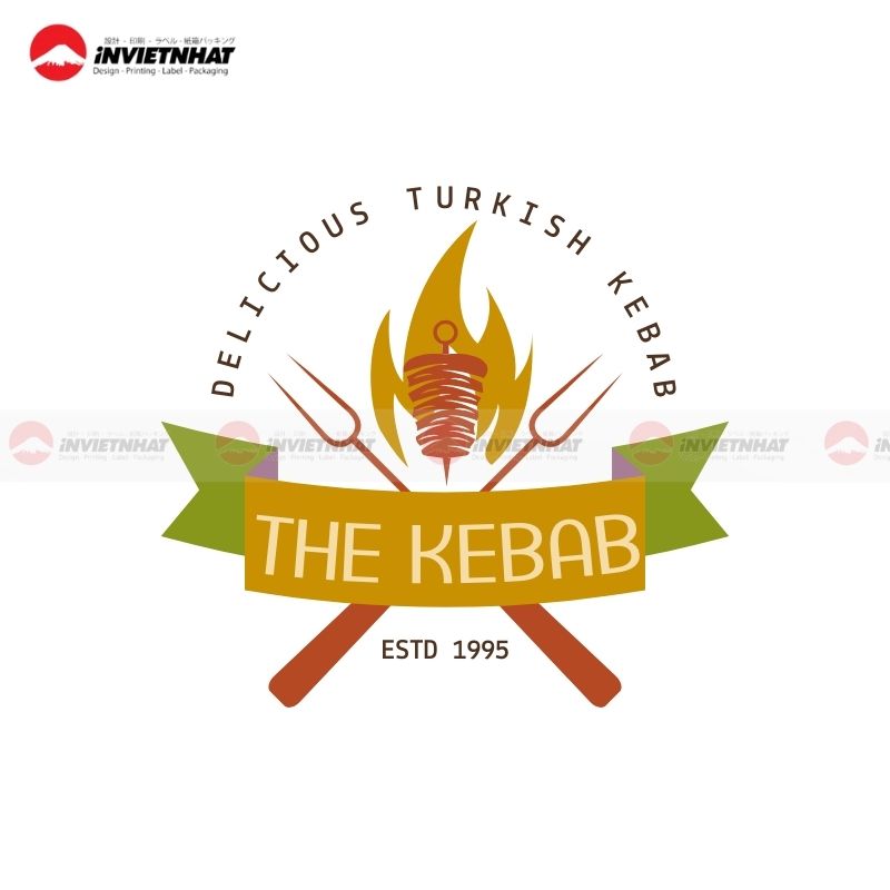 logo banh mi kebab don gian