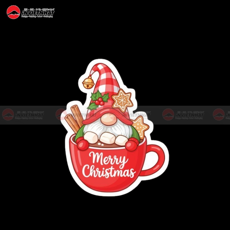 sticker Noel dan tui giay