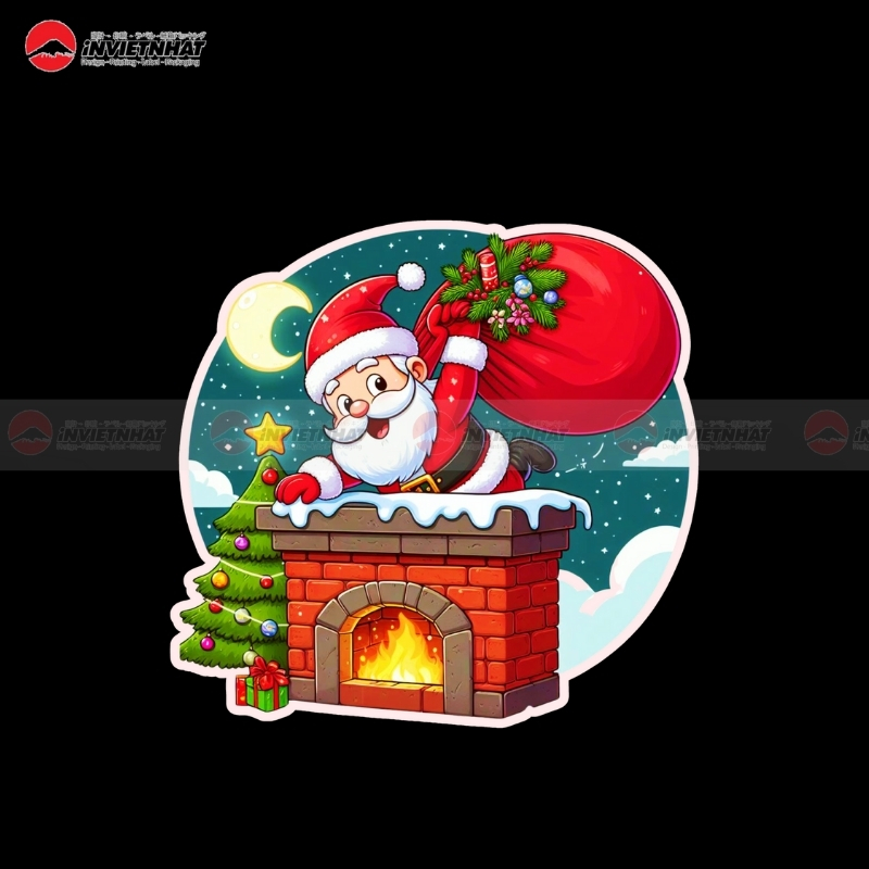 sticker Noel dung cho qua tang