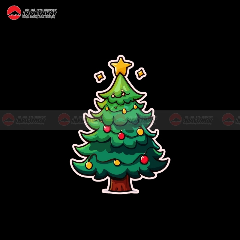 sticker Noel in ky thuat so