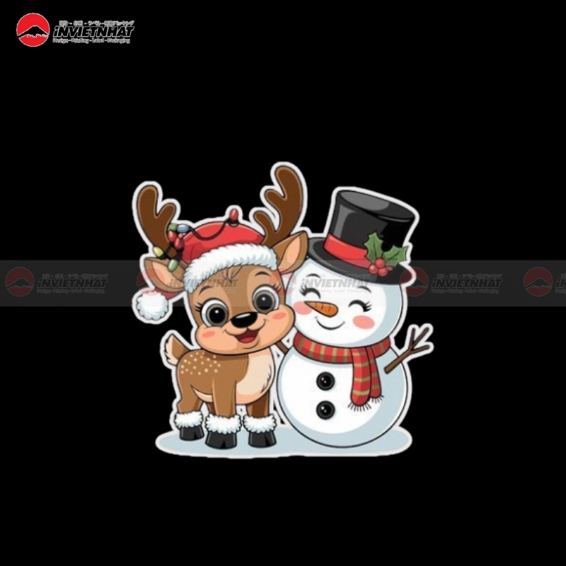 sticker Noel phong cach toi gian