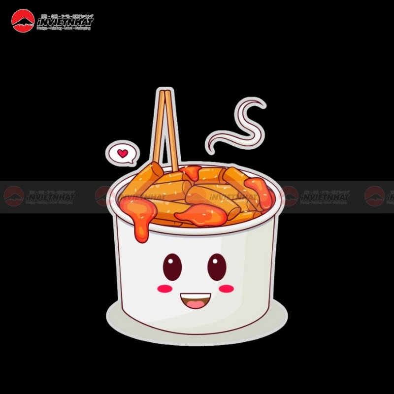 sticker banh gao cay