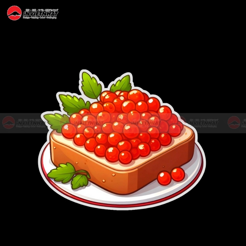 sticker banh trung ca