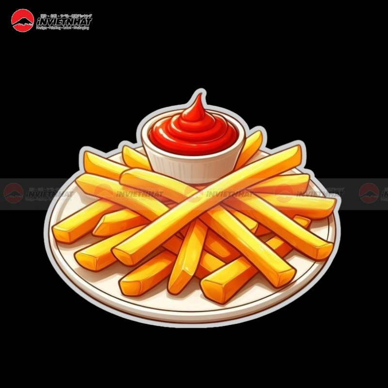 sticker khoai tay chien