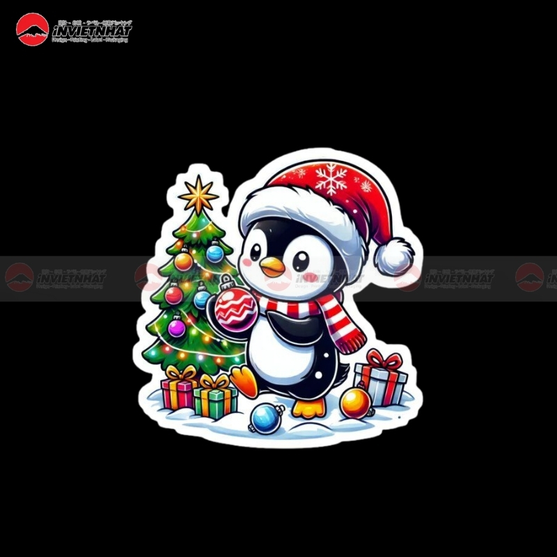 sticker noel dan dien thoai