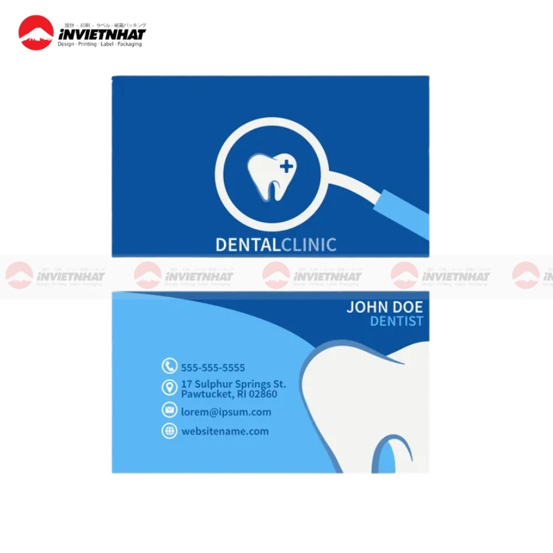 mẫu card visit nha khoa đơn giản