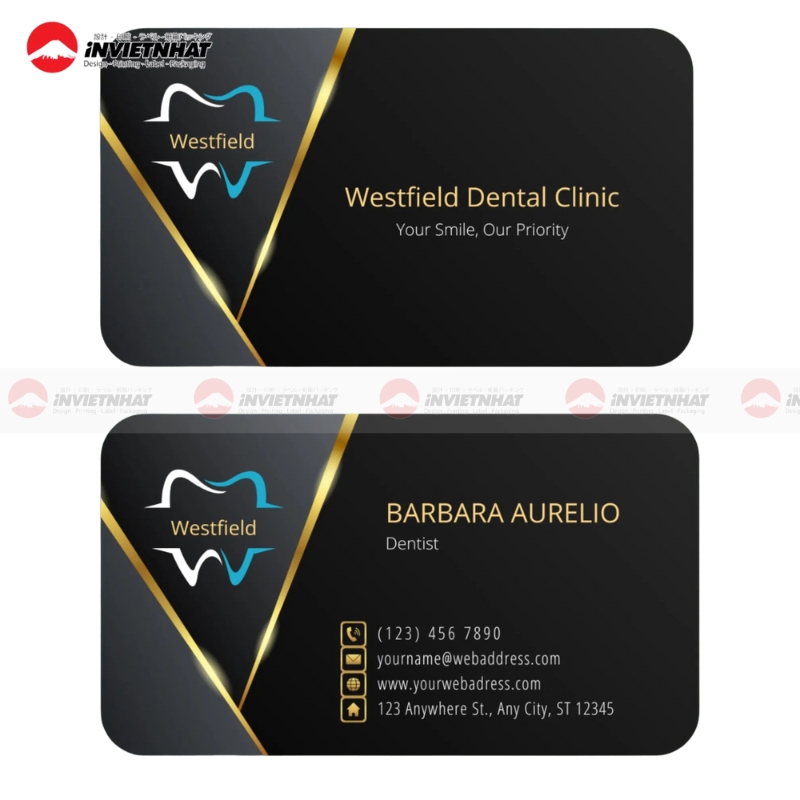 mẫu card visit nha khoa cao cấp