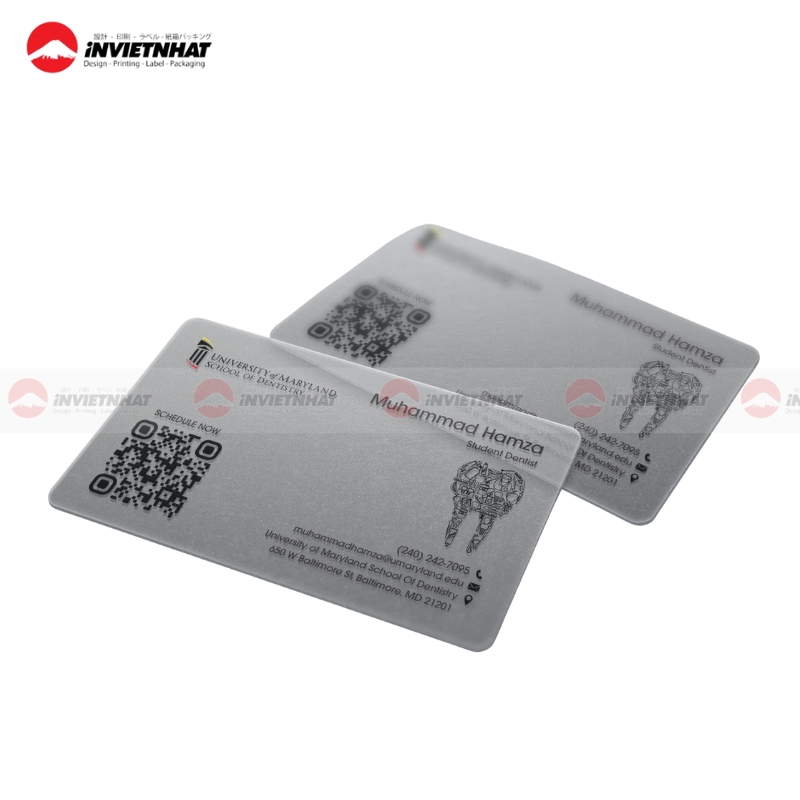 Mau card visit nha khoa cho phong kham