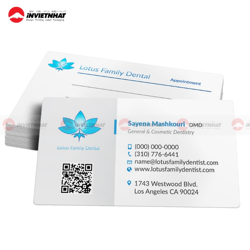 mẫu card visit nha khoa đẹp