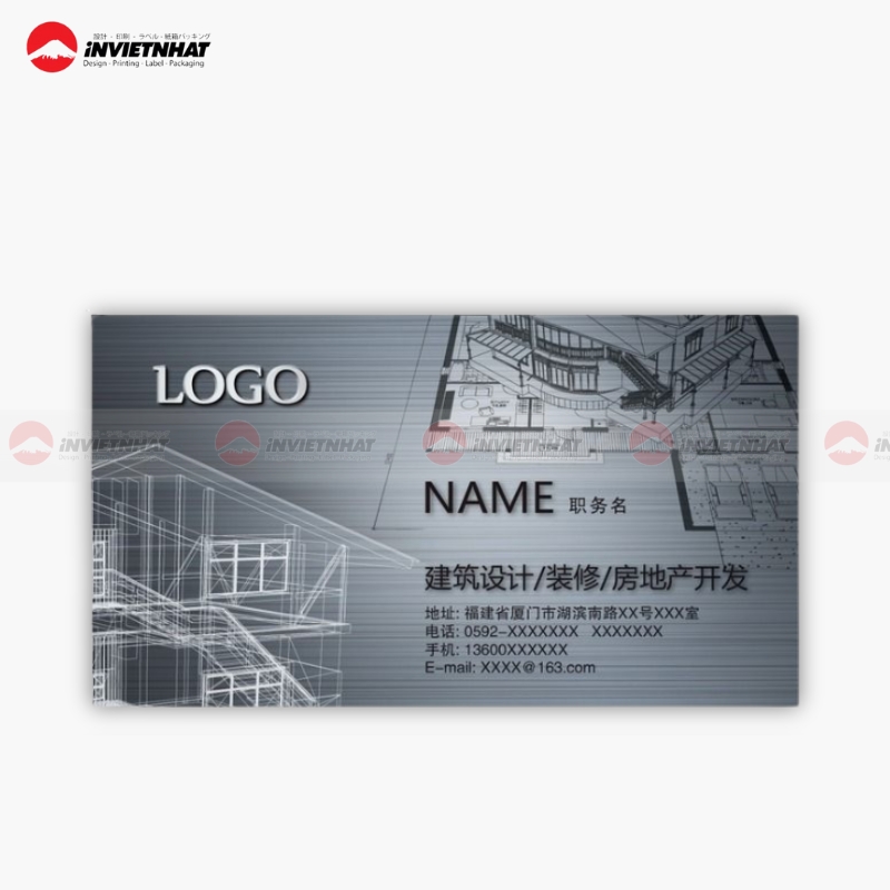 Mau danh thiep cho ky su cong truong