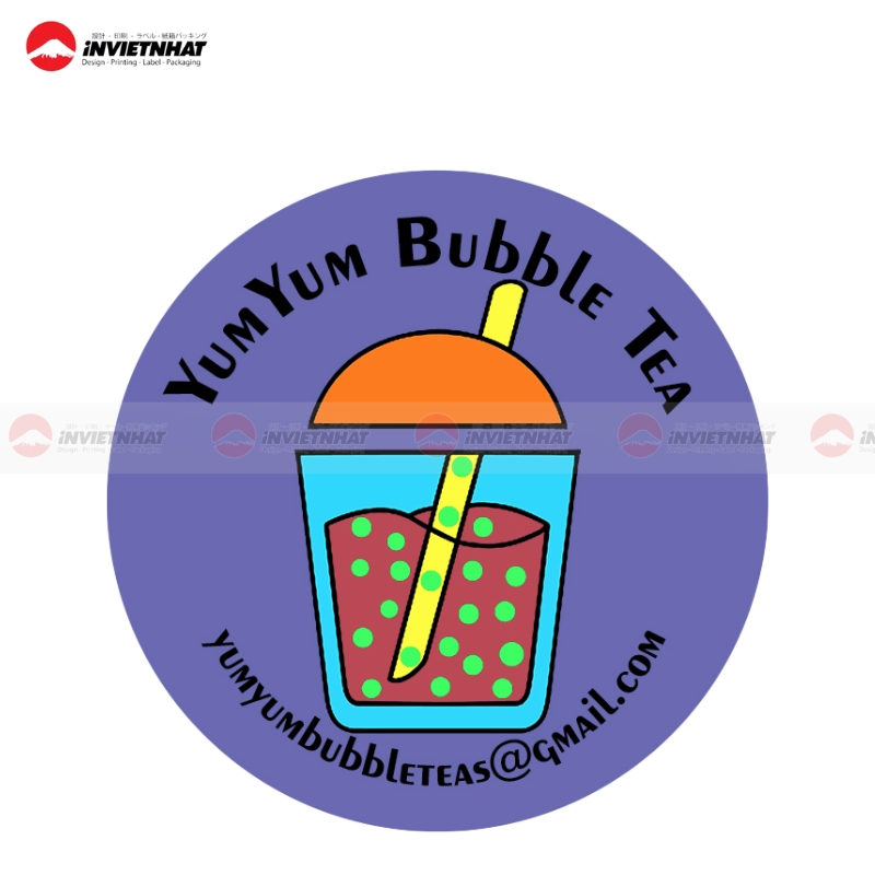 33+ Mẫu in tem trà sữa dán ly, cốc ĐẸP, rẻ lấy nhanh 43 Tem tra sua decal chong nuoc