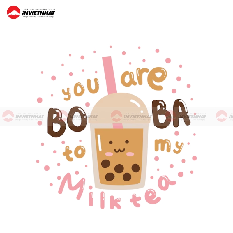 33+ Mẫu in tem trà sữa dán ly, cốc ĐẸP, rẻ lấy nhanh 72 Tem tra sua slogan