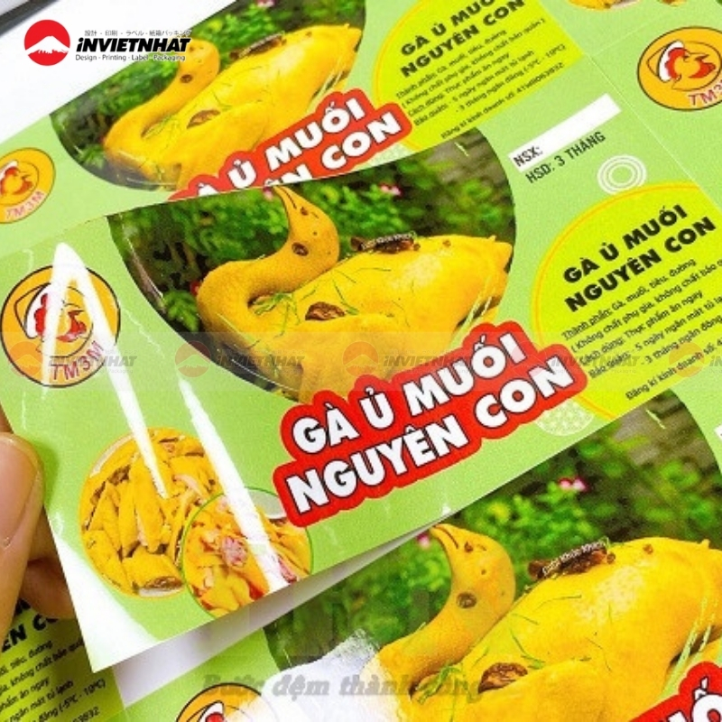 11+ Mẫu in tem nhãn gà ủ muối GIÁ RẺ đẹp, theo yêu cầu 19 Xuong in tem nhan ga u muoi lay lien