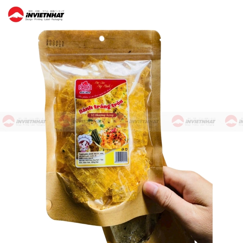 In bao bì bánh tráng trộn giấy kraft