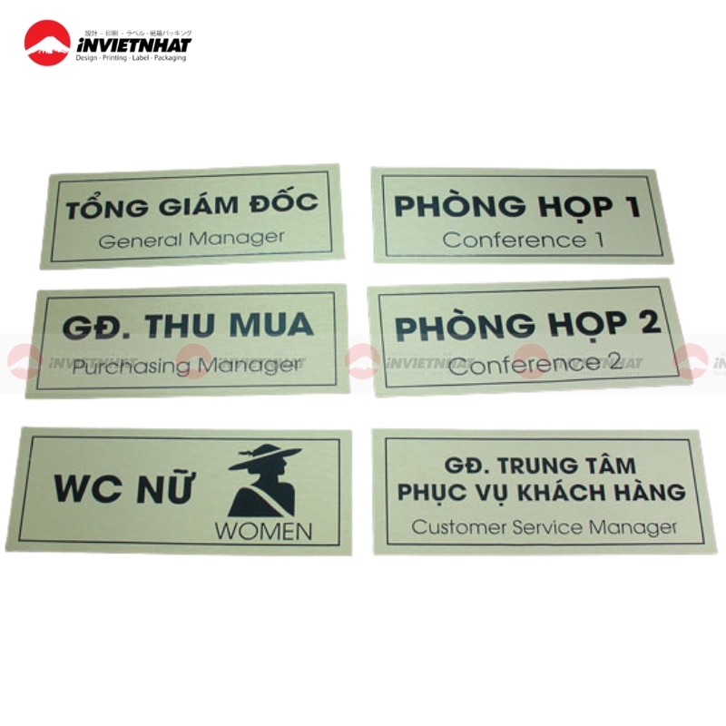 In decal alu biển tên phòng ban