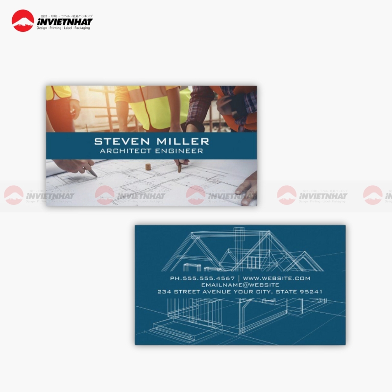 card visit xay dung in 2 mat