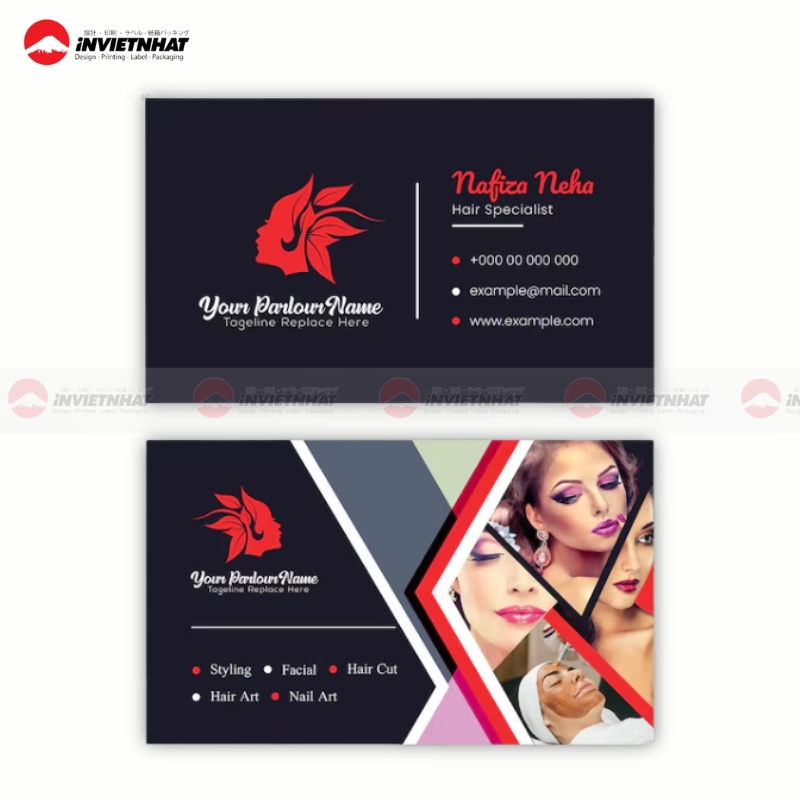 19+ Mẫu card visit cá nhân SANG TRỌNG, đẹp đơn giản 15 danh thiep ca nhan Tham my Makeup Artist