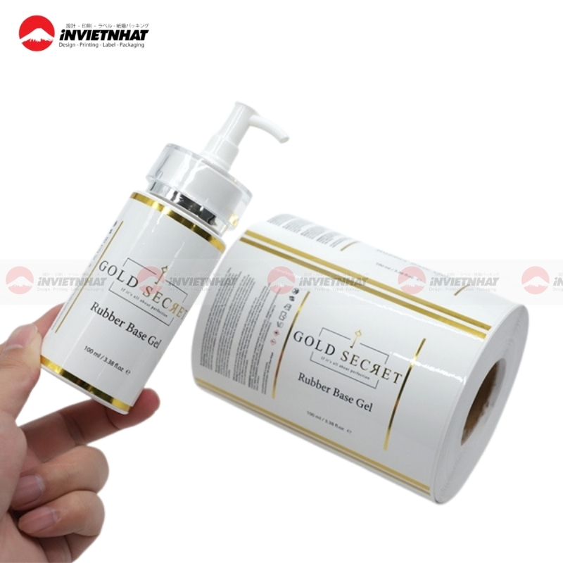 In decal nhũ vàng cho mỹ phẩm
