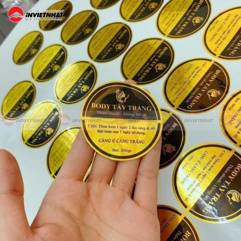 in tem nhu vang my pham