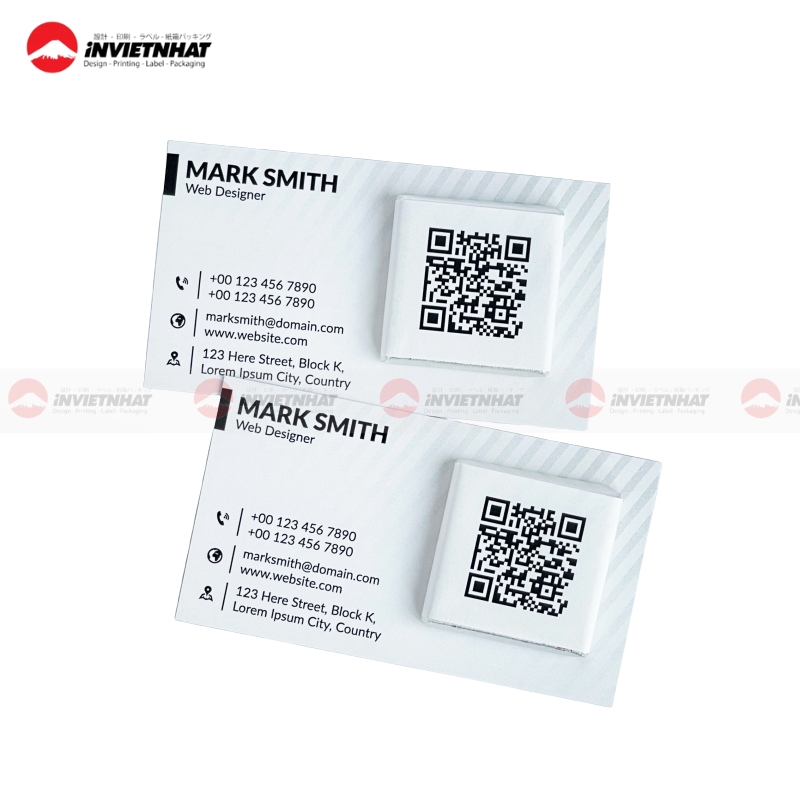 mau card visit co qr code chuan in an cao cap