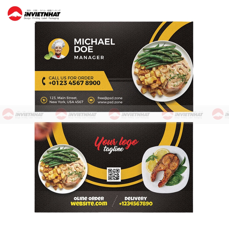 21+ Mẫu card visit quán ăn và nhà hàng đẹp, THU HÚT nhất 2 mau card visit nha hang dep phong cach cao cap