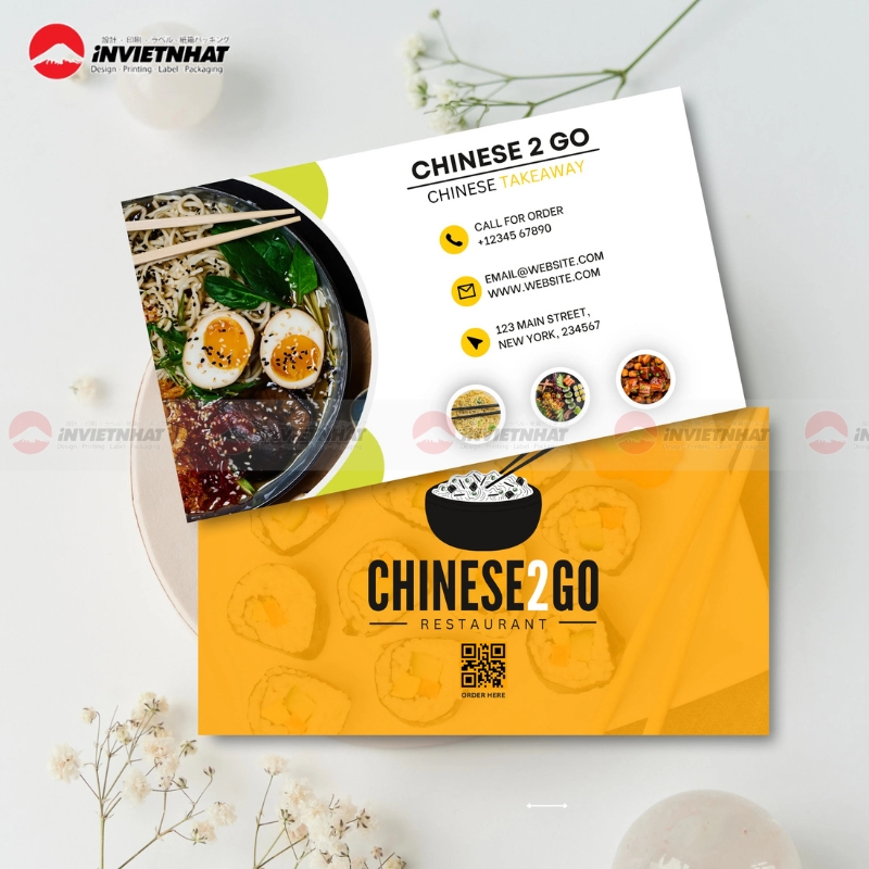 21+ Mẫu card visit quán ăn và nhà hàng đẹp, THU HÚT nhất 22 mẫu card visit quán ăn hàn quốc