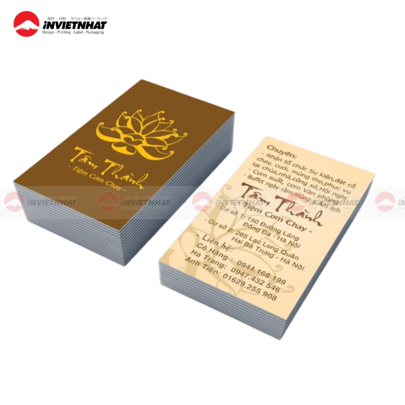 21+ Mẫu card visit quán ăn và nhà hàng đẹp, THU HÚT nhất 21 mau card visit quan an chay