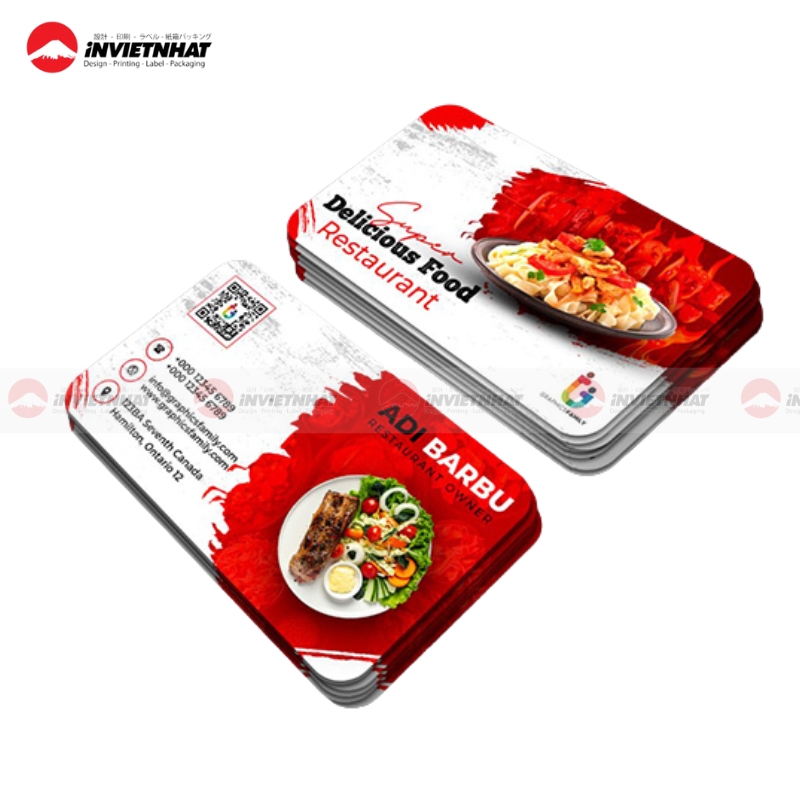 mau card visit quan an dep thiet ke toi gian