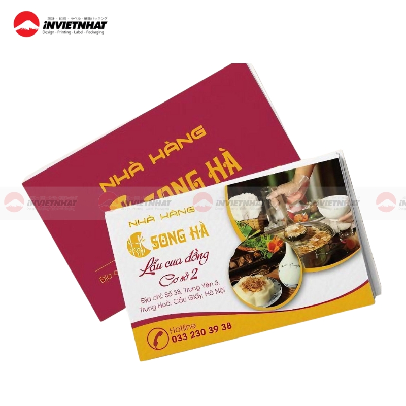 mẫu card visit quán ăn 