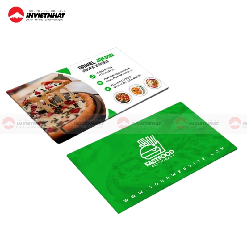 mau card visit quan an thu hut khach hang