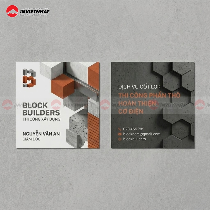 name card nha thau thi cong