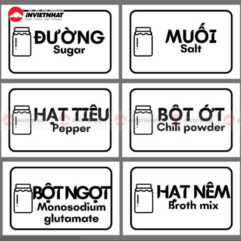 21+ Mẫu in tem nhãn gia vị GIÁ RẺ đẹp, chống nước dầu mỡ 34 nhan dan gia vi tien loi