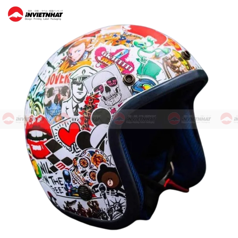 tem dan non bao hiem mau sticker dan