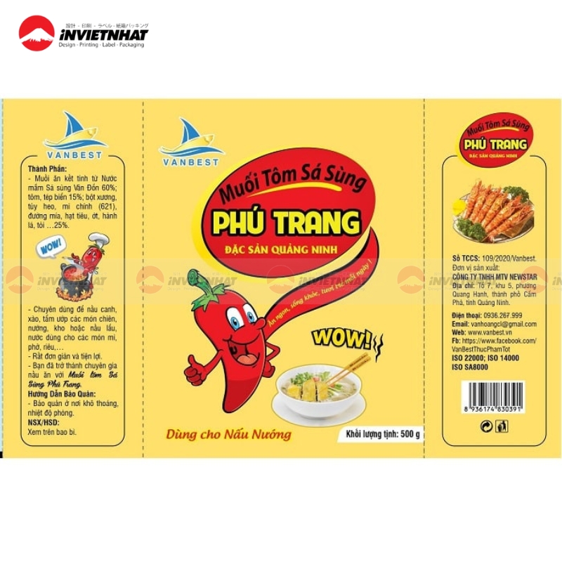 21+ Mẫu in tem nhãn gia vị GIÁ RẺ đẹp, chống nước dầu mỡ 29 tem nhan gia vi cao cap