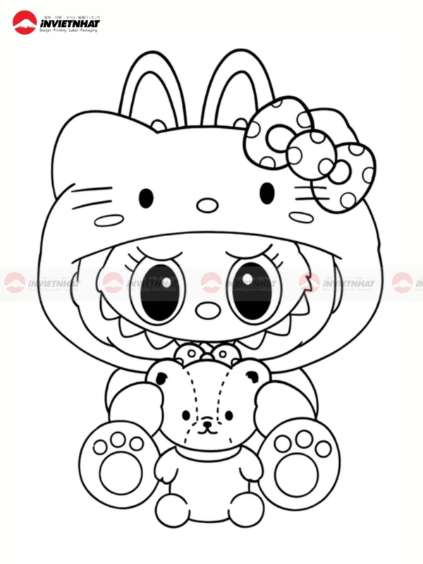 Anh Labubu den trang de to