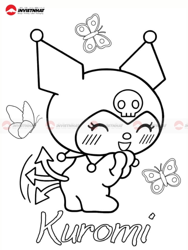 File in tranh to mau Kuromi