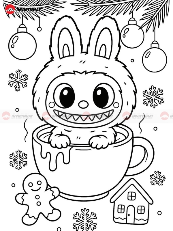 Hinh tap to Labubu va keo ngot