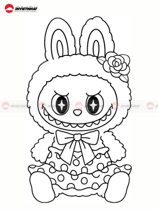 Hinh ve Labubu den trang
