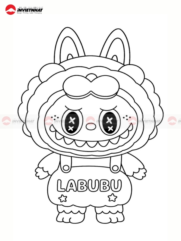 Mau hinh Labubu tap ve mau