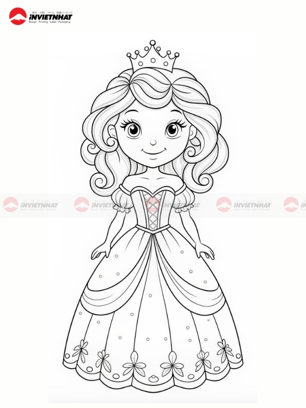 Mau to mau cong chua don gian cho be