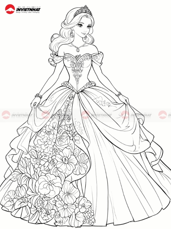 Sach to mau hinh cong chua