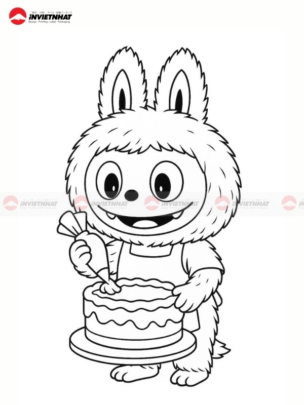 Tranh to mau Labubu phong cach Art Toy