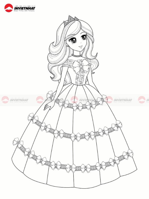 Tranh to mau cong chua chat luong cao