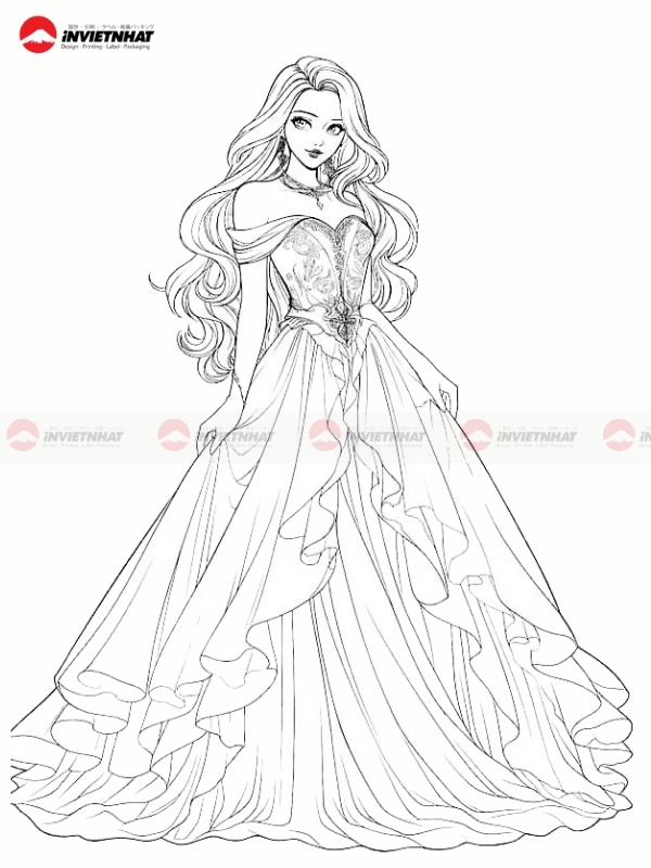 Tranh ve cong chua tap to