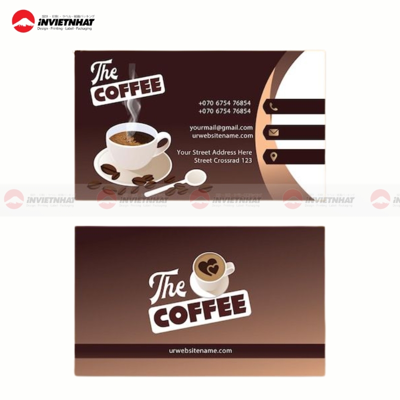 card visit cafe tong mau nau tram