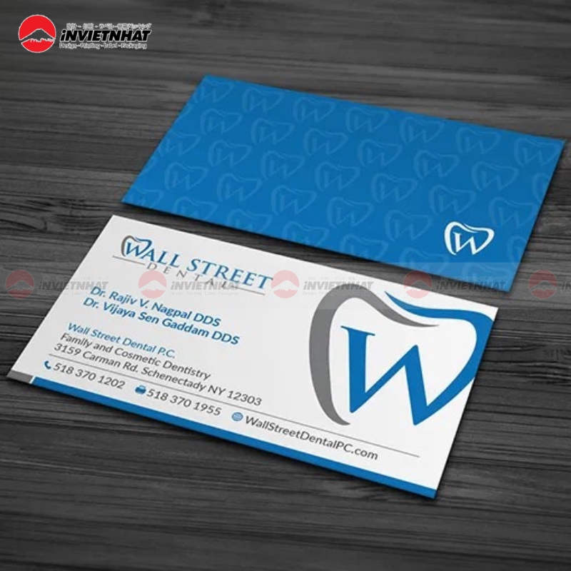 21+ Mẫu card visit nha khoa đẹp, đạt chuẩn QUỐC TẾ 12 card visit phong kham nha khoa wall street